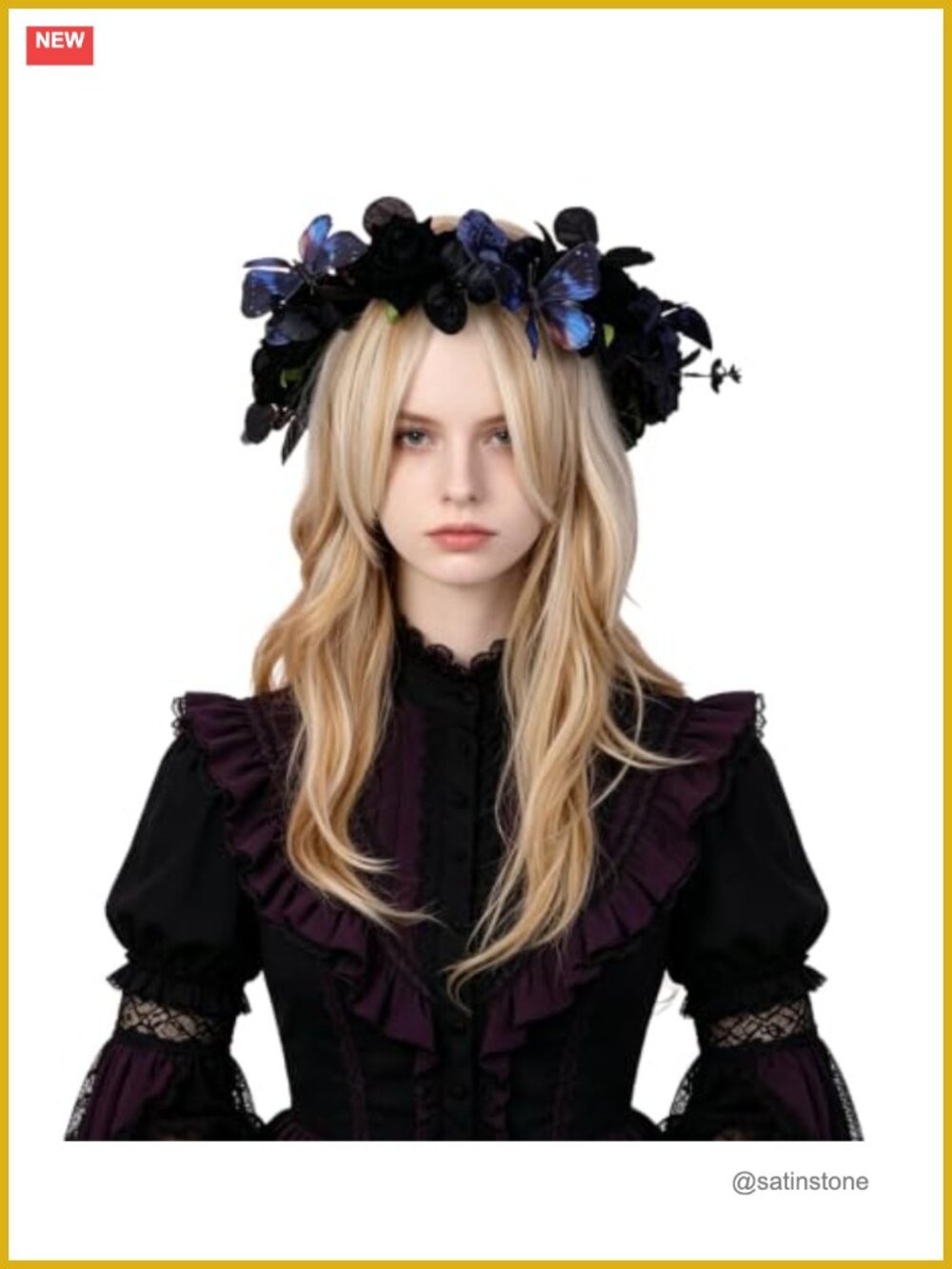 Gothic 3D Flower Crown Cosplay Head Wreath